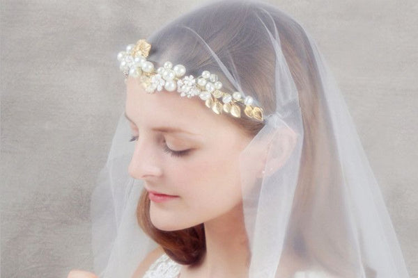 Bride Headdress Floral Crystal Pearl Accessories