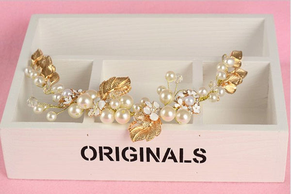 Bride Headdress Floral Crystal Pearl Accessories