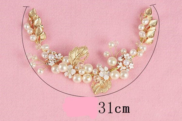 Bride Headdress Floral Crystal Pearl Accessories