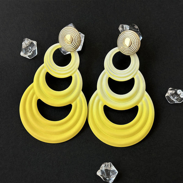 Bright Circular Drop Earrings