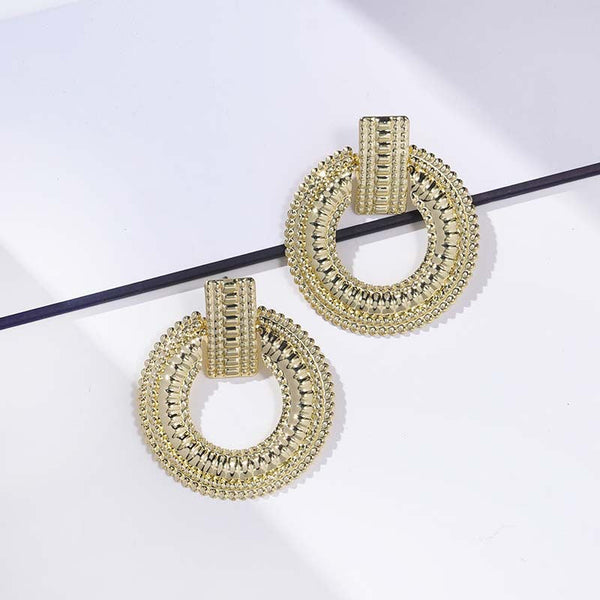 Bright Flat Round Earrings