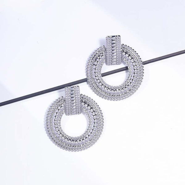 Bright Flat Round Earrings