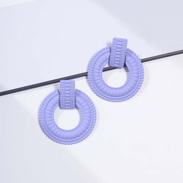 Bright Flat Round Earrings