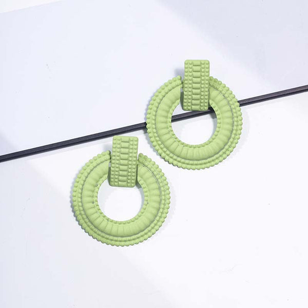Bright Flat Round Earrings