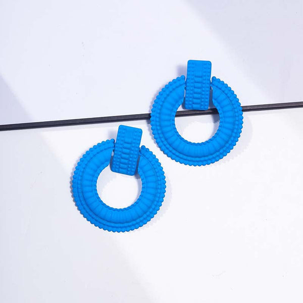 Bright Flat Round Earrings