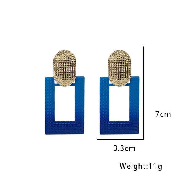 Bright Rectangular Earrings