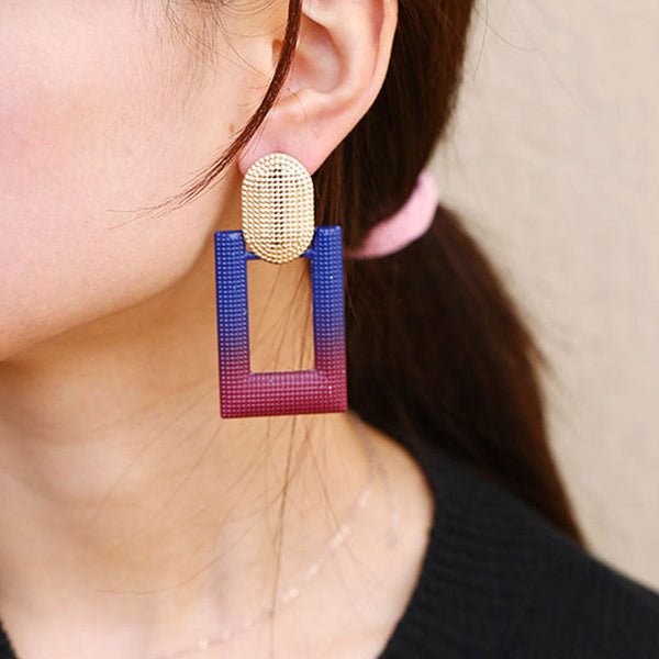 Bright Rectangular Earrings