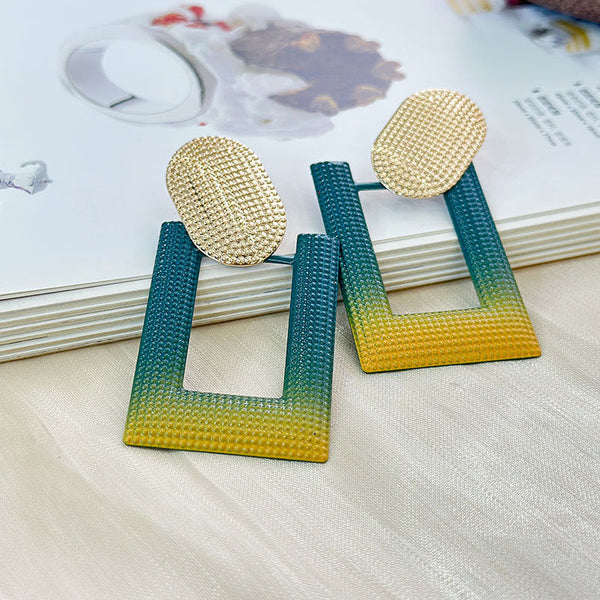 Bright Rectangular Earrings
