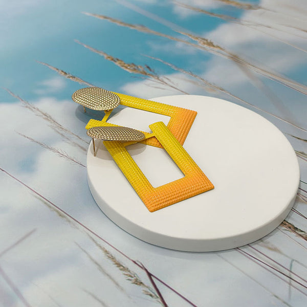 Bright Rectangular Earrings