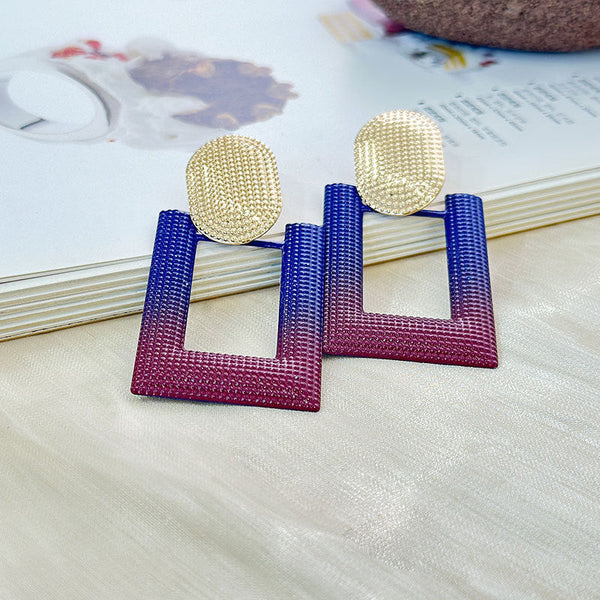 Bright Rectangular Earrings