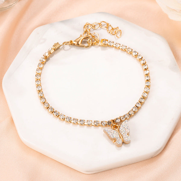 Butterfly and Diamante Bracelet