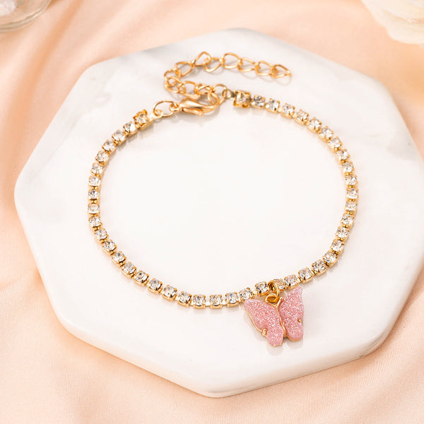 Butterfly and Diamante Bracelet