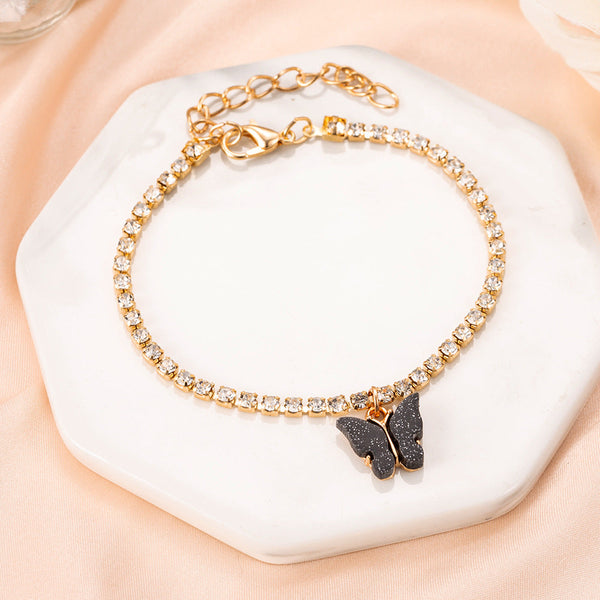 Butterfly and Diamante Bracelet