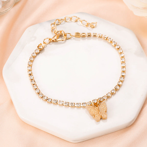 Butterfly and Diamante Bracelet