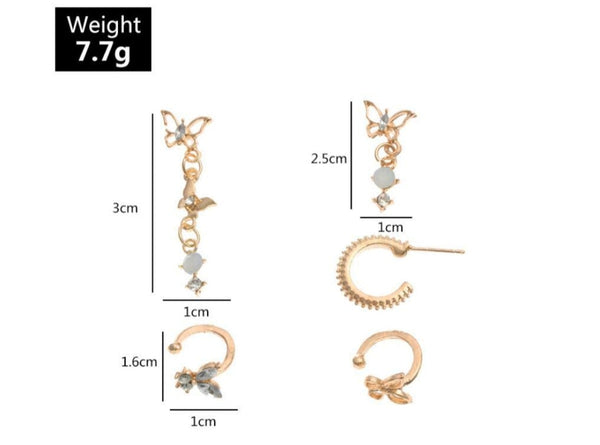 Butterfly Earrings Set