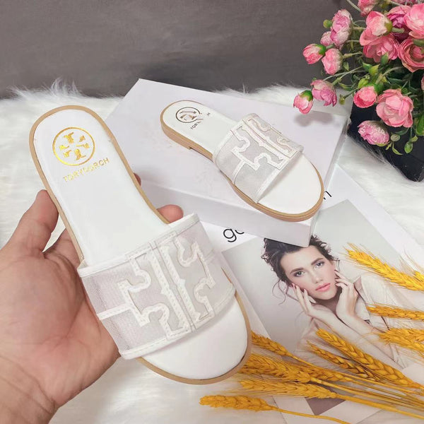 Casual Mesh Cross Flat Slippers