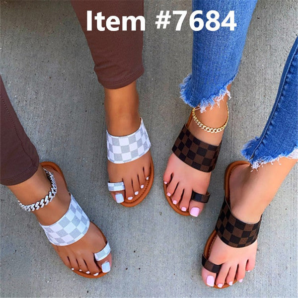 Checkered Sandals