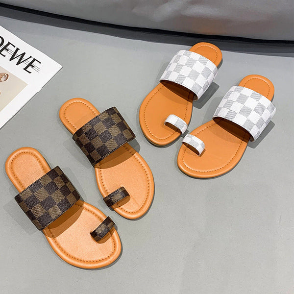 Checkered Sandals