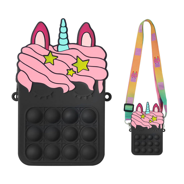 Children Large Unicorn Silicone Messenger Bag