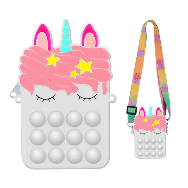 Children Large Unicorn Silicone Messenger Bag