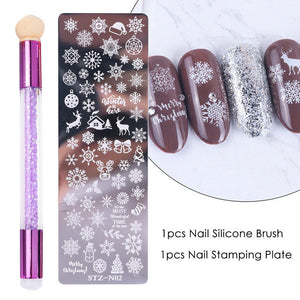Christmas Pattern Nail Stamp + Plate