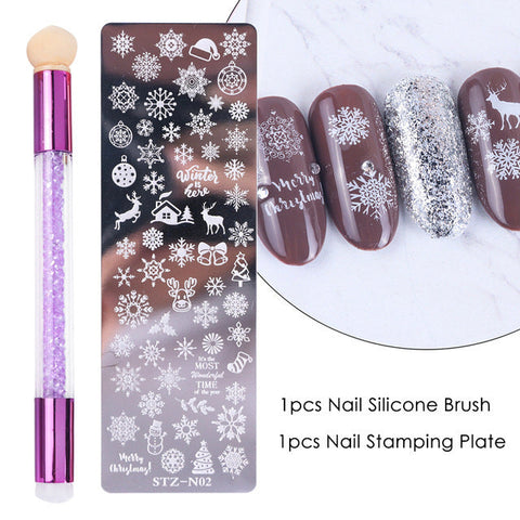 Christmas Pattern Nail Stamp + Plate