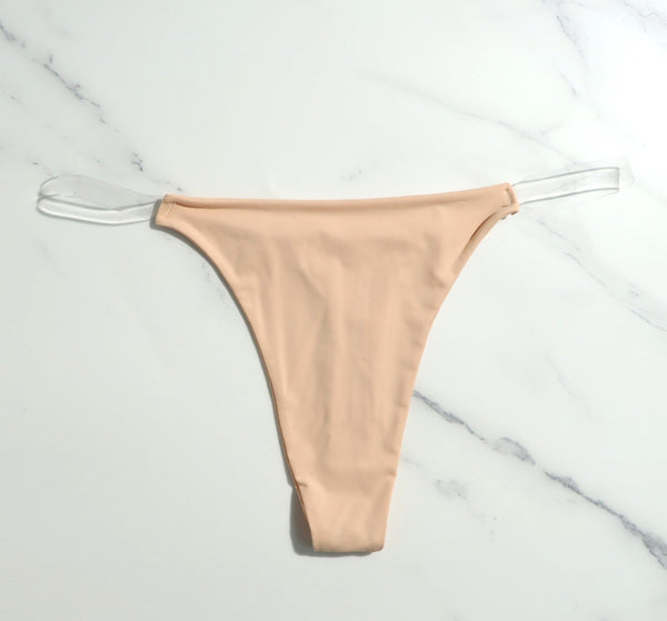 Clear Strap Thong Panties