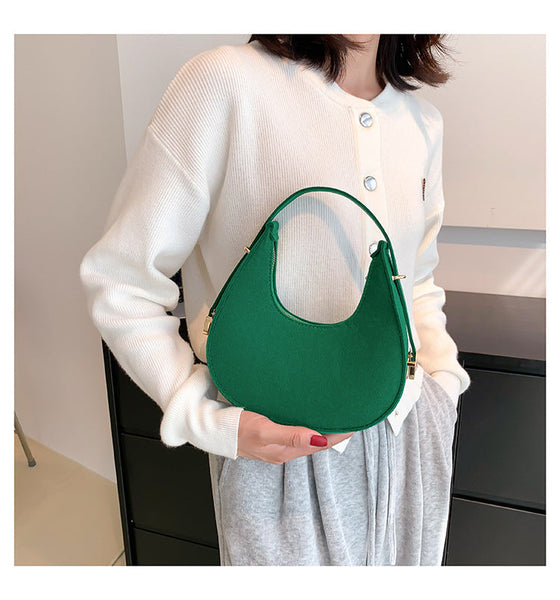 Matte Crescent Shoulder Bag XMY8036