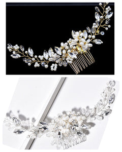 Crystal & Pearl Hair Combs
