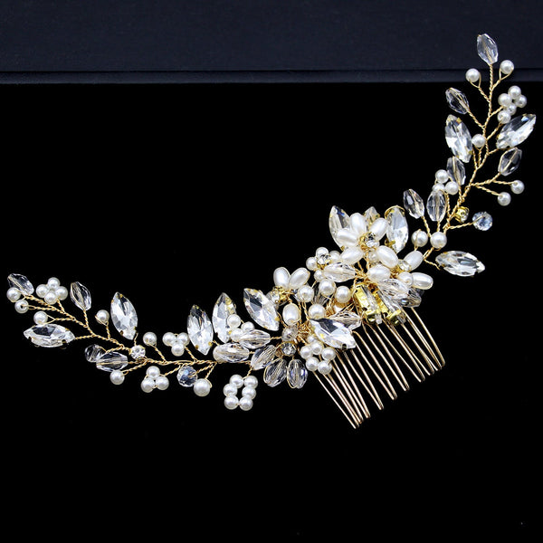 Crystal & Pearl Hair Combs