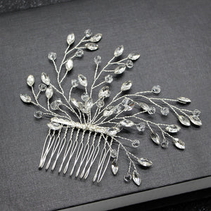 Crystal Beads & Pearl Hair Comb