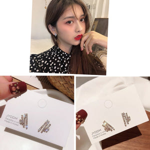 Crystal Geometric Stud Earrings