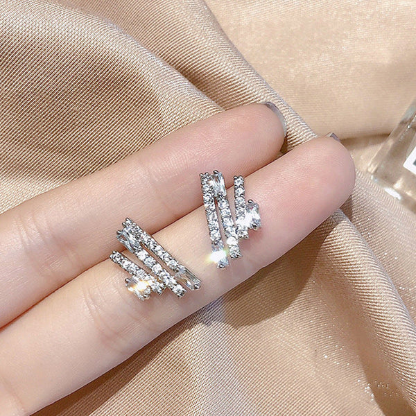 Crystal Geometric Stud Earrings