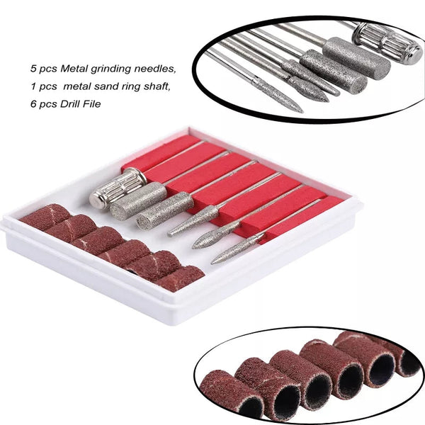 12pcs Nail Drill Bits