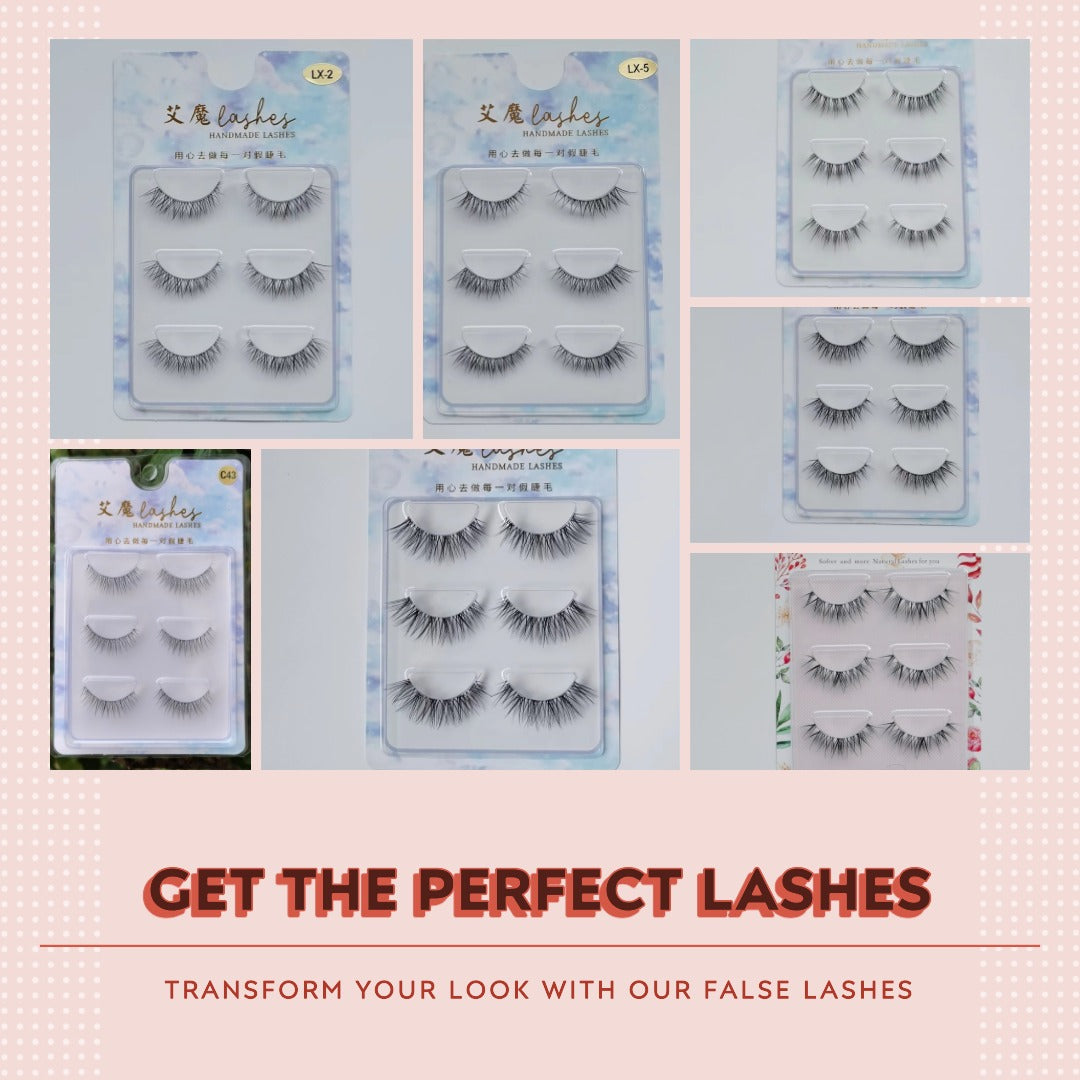 3 Pairs Pack of False Lashes