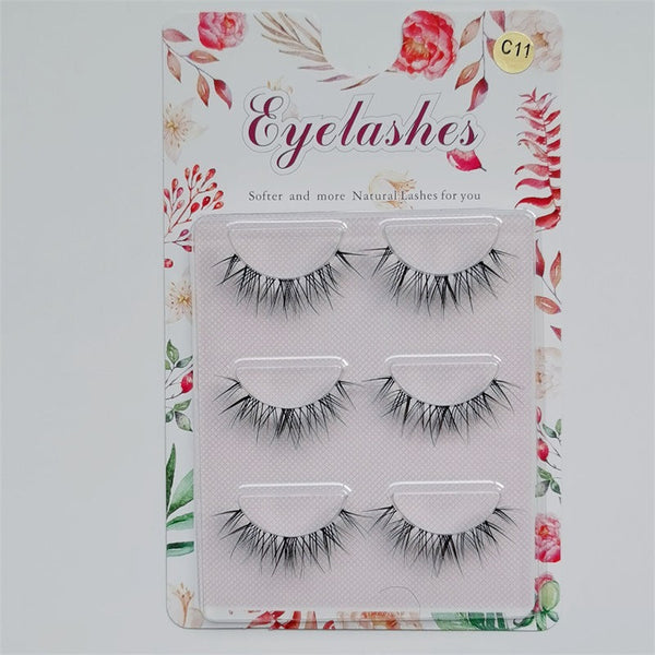 3 Pairs Pack of False Lashes