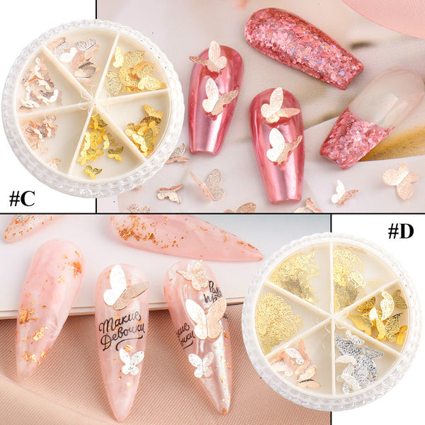 3D Metal Butterfly Nail Art Decoration