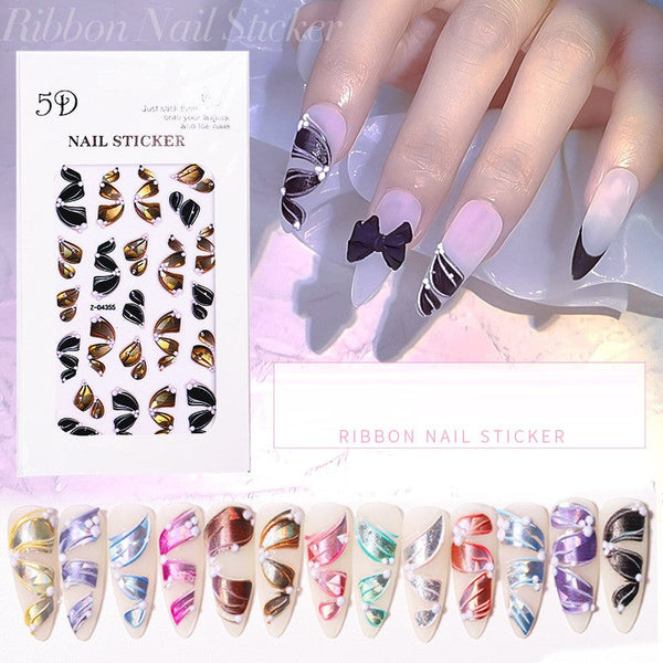 5D Embossed Nail Art Stickers