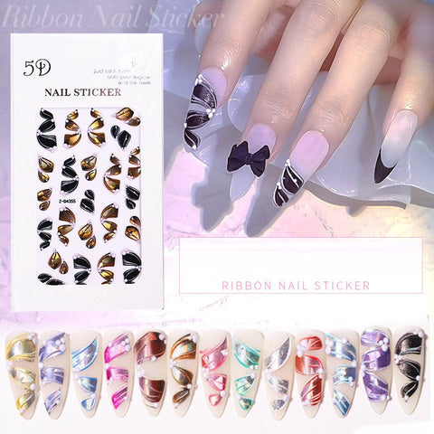 5D Embossed Nail Art Stickers