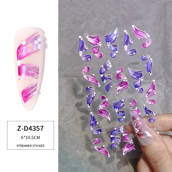 5D Embossed Nail Art Stickers