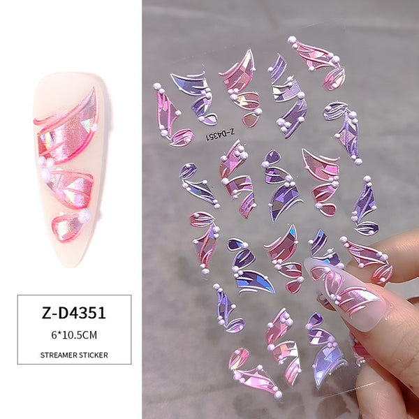 5D Embossed Nail Art Stickers