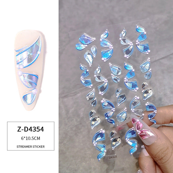 5D Embossed Nail Art Stickers