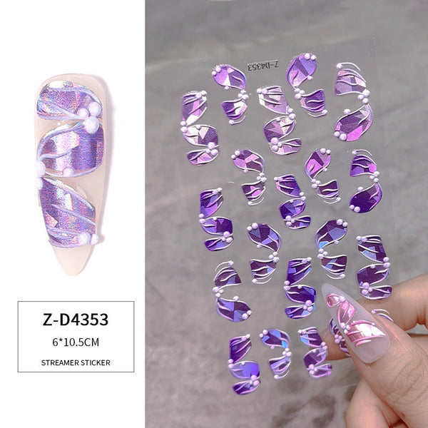 5D Embossed Nail Art Stickers
