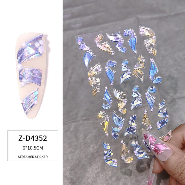5D Embossed Nail Art Stickers