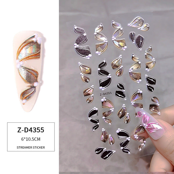 5D Embossed Nail Art Stickers