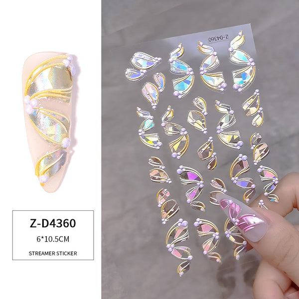 5D Embossed Nail Art Stickers