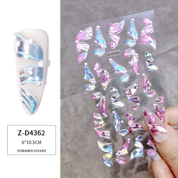 5D Embossed Nail Art Stickers
