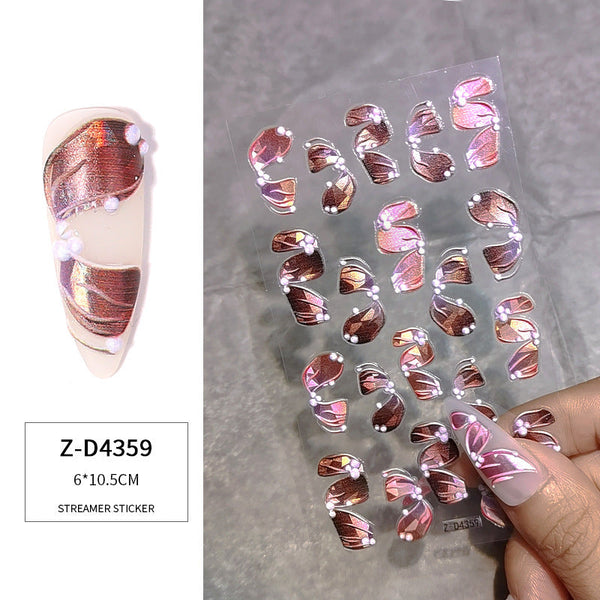 5D Embossed Nail Art Stickers
