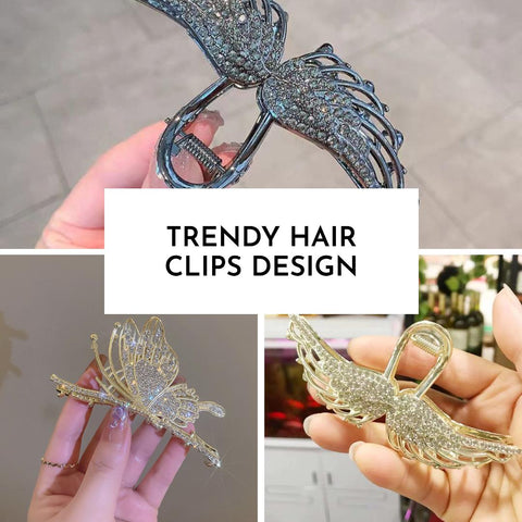 Metal Wings Hair Clamps
