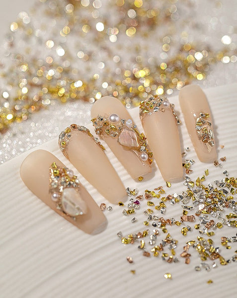 Nail Art Crushed Stones